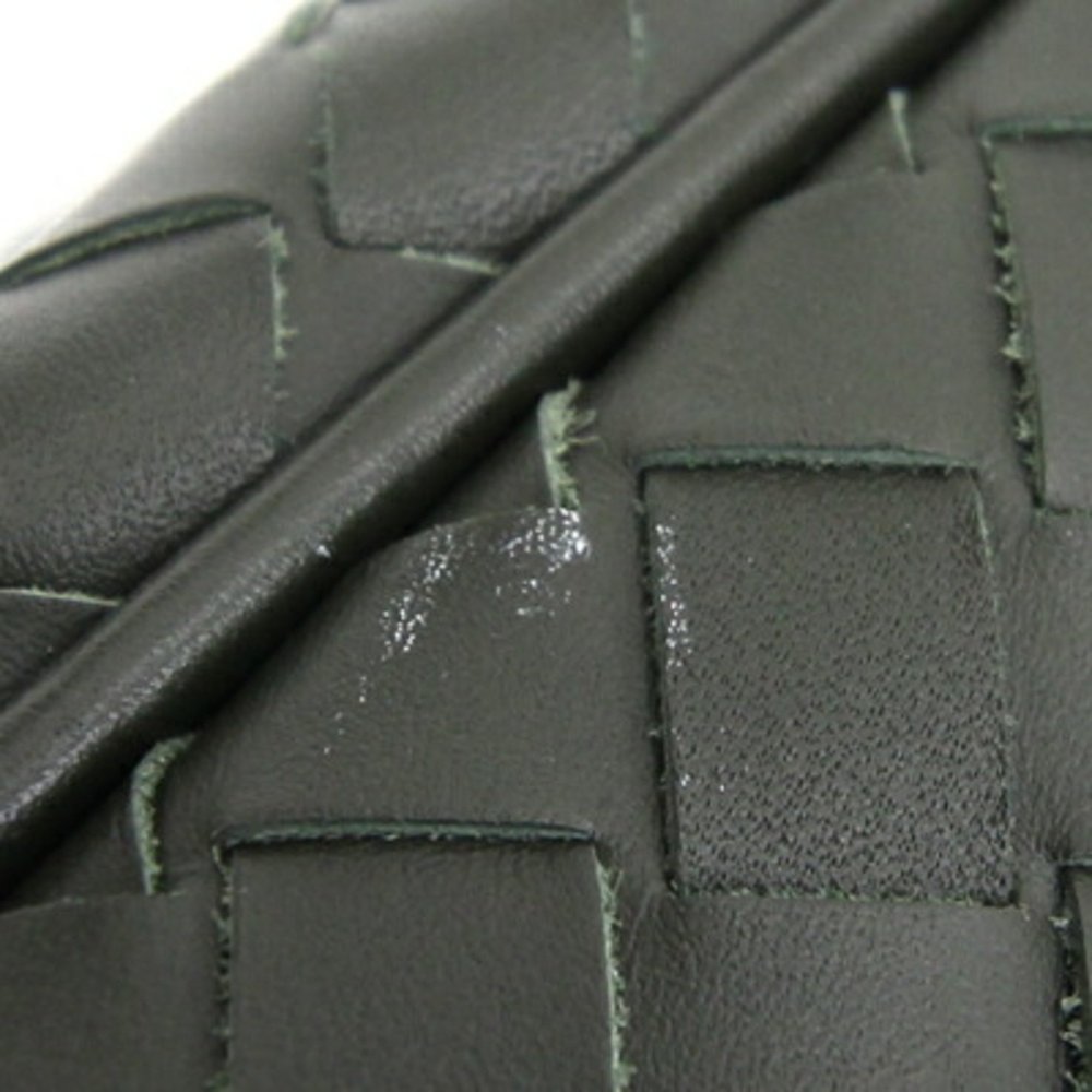 BOTTEGA VENETA Second Bag Intrecciato 244706 Khaki Leather Men's Clutch - Picture 6 of 7